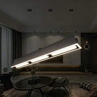 Spot encastré compact et étroit pour restaurant, buffet, mur, luminaire d'ambiance doux et symétrique