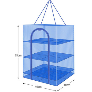Multifunctional Fish Drying <strong>Net</strong> Cover Foldable Anti-Fly Thickened Monofilament <strong>Nylon</strong> <strong>Mesh</strong> Knotless Drying Cage Vegetables - Product Image 2