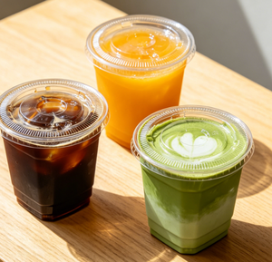 Gobelets carrés jetables en plastique transparent pour <span class=keywords><strong>café</strong></span> et bubble tea avec couvercles, contenants portables <span class=keywords><strong>de</strong></span> qualité alimentaire pour jus et boissons à emporter - Product Image 5