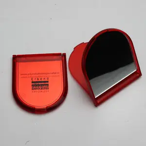 התאמה אישית של לוגו איפור כיס גודל ארנק נסיעות קומפקטי נייד מראה קוסמטית ידנית לקידום מתנה