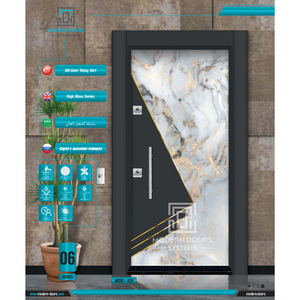 ประตูเหล็กกันขโมยความแข็งแรงสูง พร้อมพื้นผิวเรียบหรู ดีไซน์ทันสมัย สำหรับอพาร์ทเมนต์ วิลล่า โรงแรม และบ้านพัก - Product Image 2