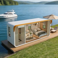 Capsule spatiale modulaire préfabriquée, cabine intelligente pliable, maison portable pour resort, camping, bureau