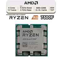 AMD pour Ryzen 5 7500F R5 7500F 6-Core 12-Thread CPU Processor 5NM L3 = 32M 100-000000597 Socket AM5 cpu pour ordinateur de bureau