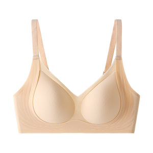Sujetador Push-Up Sin Varillas de Seda Fría Directo de Fábrica para Pechos Pequeños, Tirantes Ajustables, Sin Rastro, Proceso de Pegamento de Gelatina, Copa 3/4, Espalda en U - Product Image 6