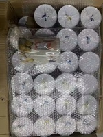 Boîte de rangement en métal pour pièces de monnaie de taille moyenne 100*150 mm / Tirelire ronde vide en étain – En stock