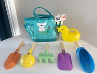 Jouet de plage pour enfants, pelle à sable pour enfants, sac à outils d'extérieur, ensemble de jouets interactifs pour la famille, jeu de sable, outils de jardinage, 9 pièces