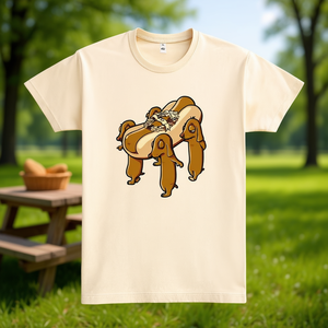 T-shirt HotDog Edizione 20° Anniversario Colore Crema Abbigliamento Promozionale - Product Image 2