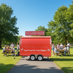 最受欢迎的食品拖车 拥有设备且设计定制化的移动快餐拖车 - Product Image 1