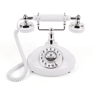 Cheeta colore bianco CT-8301 rotativo tipo Retro registrazione di messaggi telefonici Audio Guestbbook telefono telefono matrimonio - Product Image 1