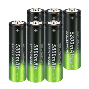 18650 Li-Ion Rechargeable <b>Battery</b> 5800mAh <b>3.7V</b> Green Cylindrical Lithium Ion <b>Battery</b> For Flashlight - Product Image 4