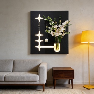 Decoración Moderna para Sala de Estar, Arte Mural 3D de Lujo, Tallado en Madera, Relieve Decorativo, Pintura Mural Hecha a Mano, Pintura Personalizada en Piedra Arenisca - Product Image 1