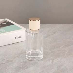 Flacon de parfum cylindrique transparent de luxe rechargeable et personnalisable de 100 ml avec pulvérisateur à pompe et impression sérigraphique, marque OEM, livraison rapide - Product Image 3