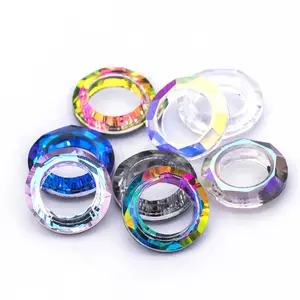 10mm New Design Crystal Glass Beads in Bulk Wholesale Ring Beads Colorful Pendant Beads for Decoration