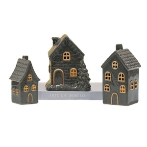 Led Lighted <strong>Christmas</strong> House Decoration Ceramic <strong>Village</strong> House Porcelain Houses - Product Image 3