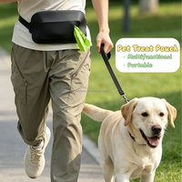 Pochette d'entraînement multifonctionnelle en silicone pour chien, étanche, pour extérieur, avec distributeur de sacs à déjections canines