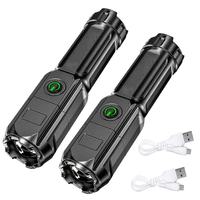 Lampe Torche LED Rechargeable 2024 Zoom Rétractable Haute Puissance pour Camping Pêche