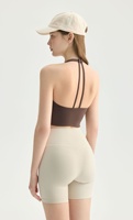 Damen Sport-BH mit Hohem Halt, Atmungsaktiv, mit Brustpolster, Yoga-Fitness-Weste aus Spandex-Nylon, Einfarbig, Modischer Lauf-BH