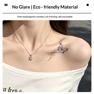 Adesivo per tatuaggio temporaneo a forma di farfalla, piccolo, in carta vegetale, resistente all'acqua, a lunga durata, per clavicola, braccio, fianco, vita, gamba, <span class=keywords><strong>uomo</strong></span> <span class=keywords><strong>e</strong></span> <span class=keywords><strong>donna</strong></span> - Product Image 3
