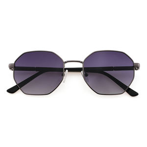 Gafas de Sol de metal redondas Ploygon de alta calidad para caras pequeñas gafas de sol <span class=keywords><strong>Wayfarer</strong></span> <span class=keywords><strong>lentes</strong></span> polarizadas UV400 TAC listas Stock - Product Image 1