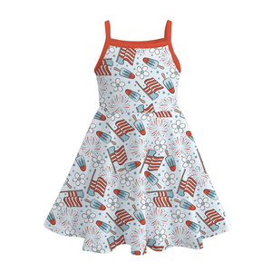 <span class=keywords><strong>ชุด</strong></span>เดรสแขนกุดสำหรับเด็กผู้หญิงผ้าไหมผ้ายืดหยุ่นได้สำหรับเด็กวัยหัดเดิน4th - Product Image 2