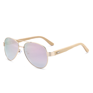 Benola Classic Custom Logo Original Copper Frame <b>Mirror</b> Lenses <b>Acrylic</b> Unisex Sunglasses Model 8330 - Product Image 2