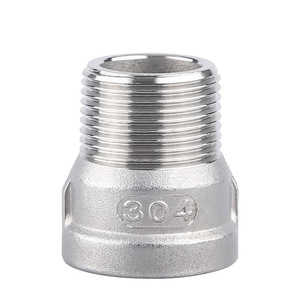 Adaptador de tubería de acero inoxidable de 1-3/4 pulgadas con rosca macho y hembra, conector de agua de igual diámetro - Product Image 2