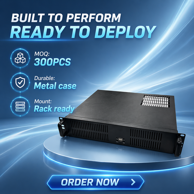 2U Rack Mount Server Case Industrial Rack Chassis for Data Center