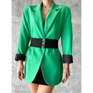 เข็มขัดรัดเอวแบบยืดหยุ่นสำหรับผู้หญิง แฟชั่นผ้าสแปนเด็กซ์โพลีเอสเตอร์  รัดหน้าท้อง สไตล์สี่ฤดู - Product Image 3