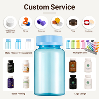 Bouteilles en plastique PET de 80 ml, de qualité supérieure, non toxiques, scellées, personnalisables, avec bouchon à vis, pour la mise en conserve de compléments nutritionnels