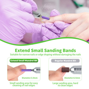 Kit de Bandas de Lijado para Uñas, Coloridas y Variadas, con Mandril Pequeño de 3mm, Juego de Repuesto para Taladro Eléctrico de Uñas, para Salón - Product Image 6