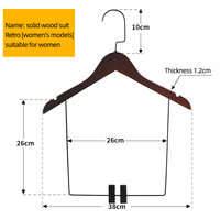 Long personnalisé bébé mâle femelle fil métallique barre de chute naturel enfant en bois costume manteau pantalon et jupe cintres avec clip tige