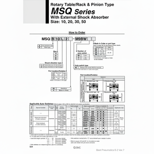 Mesa giratoria SMC Pneumatics modelo MSQB50H3 - Product Image 1