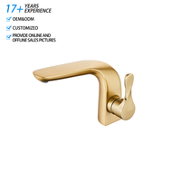 Grifo de lavabo de latón, grifo mezclador de lavabo con núcleo de válvula de cerámica de construcción de latón, Ideal para grifos de lavabo de baño altos