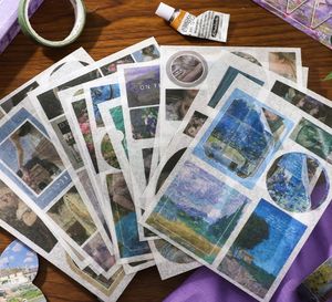 Core Mo rétro peinture à l'huile en cuir relié compte à la main <span class=keywords><strong>livre</strong></span> ensemble boîte-cadeau organisateur/planificateur haute valeur de beauté mignon doux fille - Product Image 4