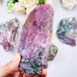 Yeni geldi doğa kristal ham turmalin taşı pembe taş - Product Image 1
