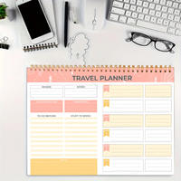 Carnet de notes personnalisé à spirale de haute qualité, agenda, carnet de notes pour planificateur de voyages