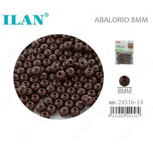 Perline Rotonde Marroni ILAN da 8mm per Creazione di Gioielli - Product Image 1