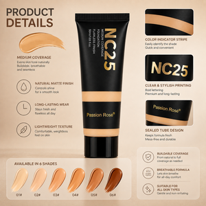 Base de Maquillaje Líquida de Cobertura Media NC25 de Marca Personalizada para Línea Cosmética Profesional B2B, Suministro de Fábrica - Product Image 6