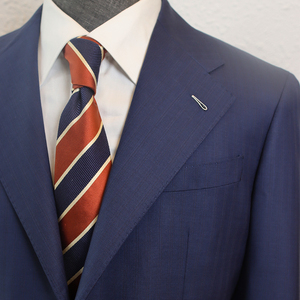 MTM Super 160'S <span class=keywords><strong>Costume</strong></span> rayé bleu marine 100% en laine pour hommes <span class=keywords><strong>Costume</strong></span> sur mesure <span class=keywords><strong>de</strong></span> <span class=keywords><strong>style</strong></span> italien pour boutique <span class=keywords><strong>de</strong></span> couture Napels Shoulder Suit - Product Image 2