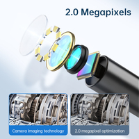 Endoscope industriel avec objectif de 7,9 mm, câble de 1 mètre, caméra boroscope HD étanche IP67 pour l'inspection des cylindres de moteur automobile, OEM
