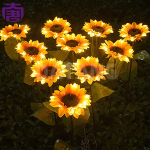 Luces Solares Impermeables IP65 con Diseño de Girasol, Color Personalizado, para Festivales, Jardín, Interiores, Decoración de Patio Trasero - Product Image 3