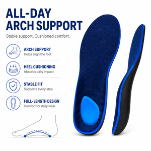 Solette Premium <span class=keywords><strong>per</strong></span> Supporto dell'Arco Plantare, Inserti Ortopedici Ergonomici con Ammortizzazione del Tallone <span class=keywords><strong>per</strong></span> <span class=keywords><strong>Scarpe</strong></span> da Passeggio, Corsa e Lavoro - Product Image 3