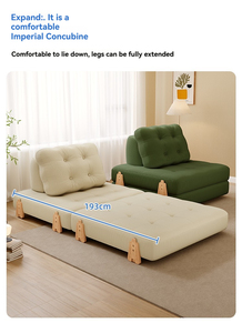Minimalist Reclining Lazy <b>Sofa</b> Tofu Block Living Room Single <b>Sofa</b> <b>Bed</b> Dual-Purpose Tatami Can Sleep and Lie <b>Folding</b> - Product Image 2