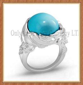 แหวนแต่งงานทำจากเงินสเตอร์ลิงสำหรับผู้ชายแหวนพลอยเทอร์ควอยซ์ทรงรีสี<span class=keywords><strong>925</strong></span>สำหรับผู้ชายขายส่ง - Product Image 6