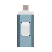 Clé USB 3.0 double OTG Micro USB 32 Go/64 Go pour ordinateur, smartphone et iPhone avec corps métallique et cryptage