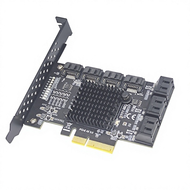 PCI-E 3.0 Gen3 8-Port SATA30 Adapter Card for 8 Hard Disks Expansion Xiangshuo ASM1166