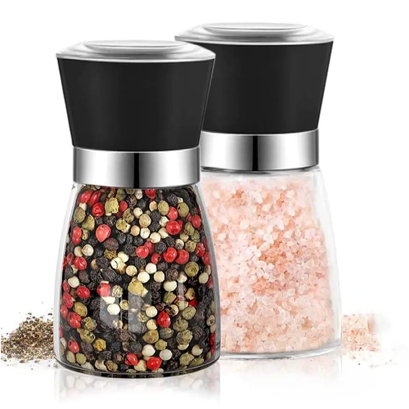 Groothandel Manual Spice Zout Pepermolen 80Ml 100Ml 150Ml Glas Plastic Spice Zout Pepermolen