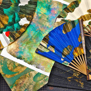 Kertas Dinding Dekorasi Rumah Warna-warni Kertas Foil Daun Tembaga Beraneka Ragam Kertas Daun Emas Imitasi 14X14 Cm 25 Buah Per Buku - Product Image 6