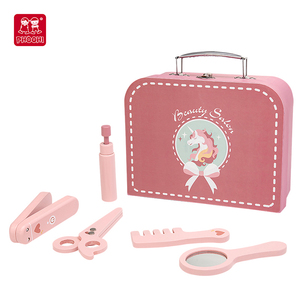 PHOOHI enfants en bois playhouse jouet bébé <span class=keywords><strong>coiffure</strong></span> jouet ensemble enfants beauté et <span class=keywords><strong>coiffure</strong></span> jouet jeu ensemble - Product Image 2