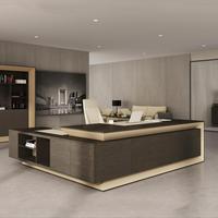 Nouvelle conception de bureaux de direction en bois traditionnels extensibles de luxe, table de direction avec garantie de 5 ans